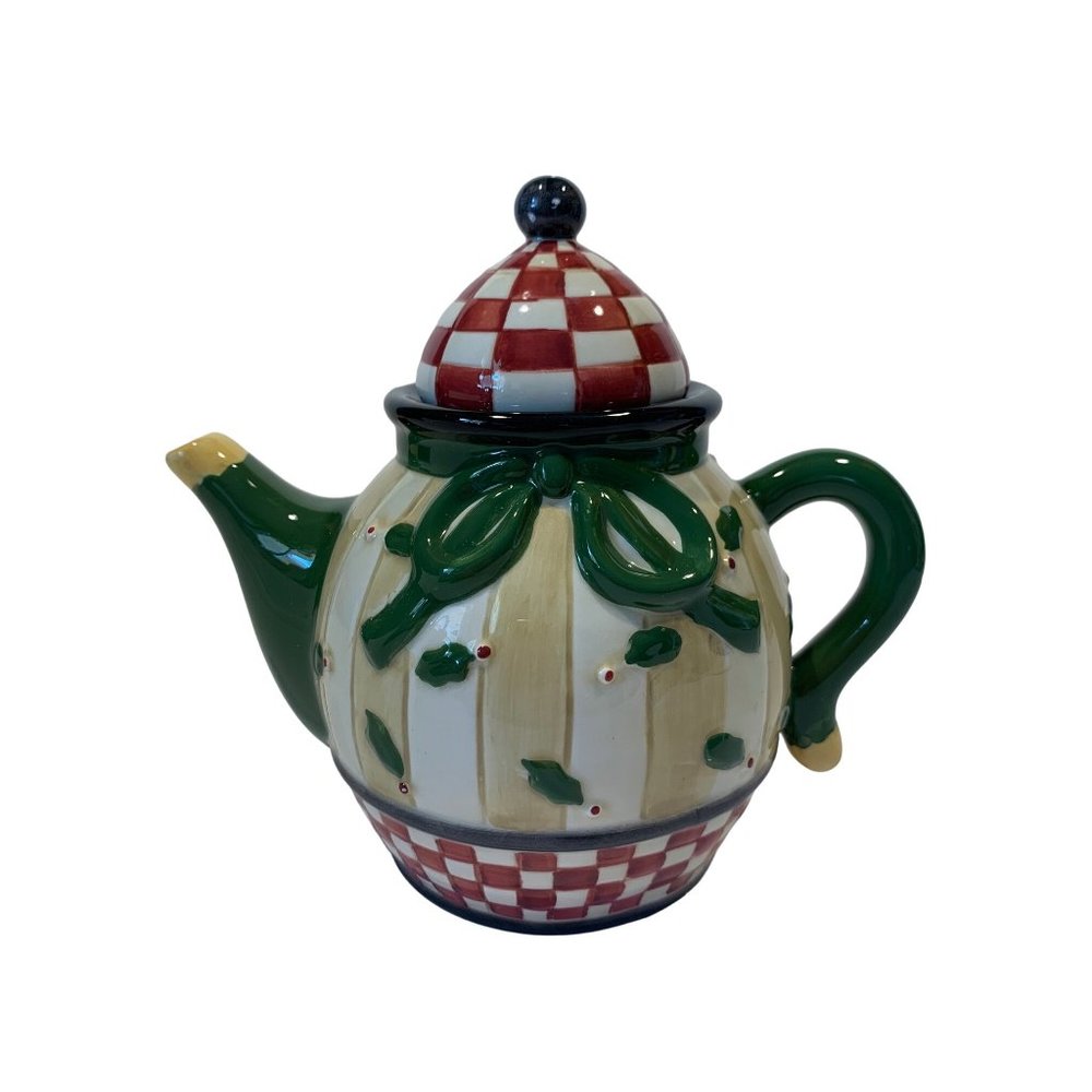 Debbie Mumm Mini Teapot Holly Toss Sakura Collector Series
